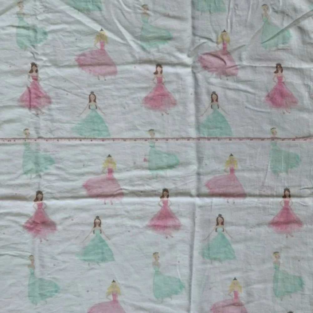 Pink and green princess Twin sheet set Nicole Miller home